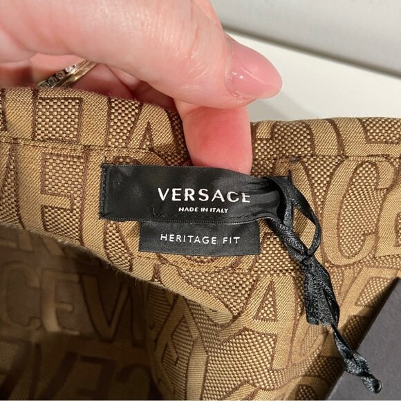 NWT Versace all over logo shirt size 52 - Picture 6 of 12